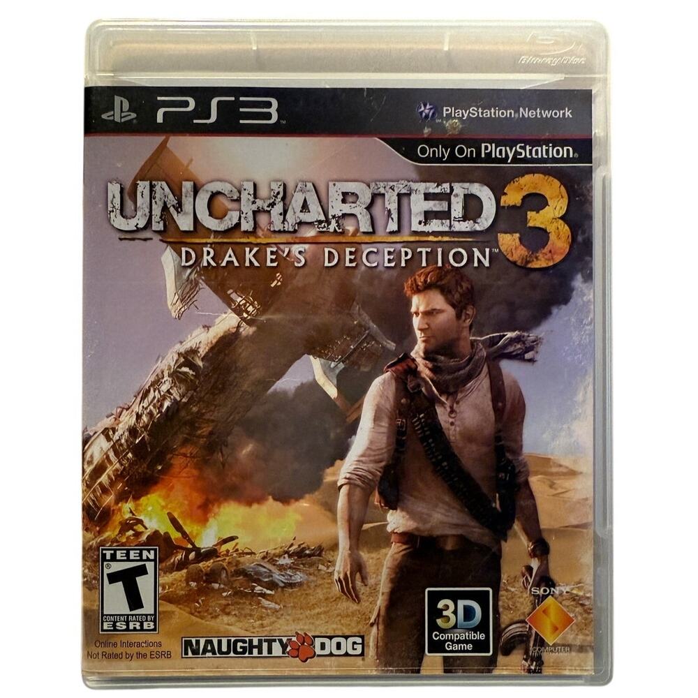Uncharted 3: Drake's Deception PS3 Game Mint Condition - 2011 Release